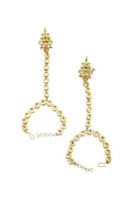 Just Shradha's Kundan Hathphool - Set of 2 