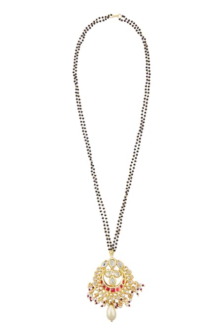 Just Shradhas Kundan Pendant Necklace 