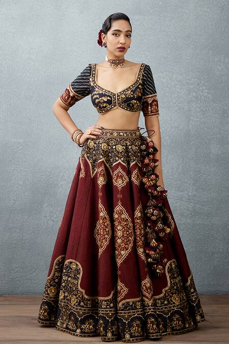 Buy_Torani_Red Lehenga And Choli Heavy Raw  Dupatta Gulnar Mahnaz Ghagra Set_Online_at_Aza_Fashions