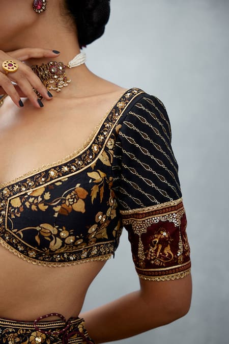 Shop_Torani_Red Lehenga And Choli Heavy Raw  Dupatta Gulnar Mahnaz Ghagra Set_Online_at_Aza_Fashions