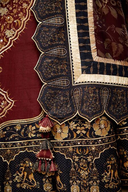 Torani_Red Lehenga And Choli Heavy Raw  Dupatta Gulnar Mahnaz Ghagra Set_at_Aza_Fashions