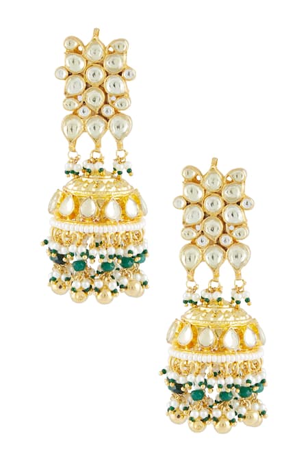 Vivinia By Vidhi Mehra Polki Kundan Jhumkas 