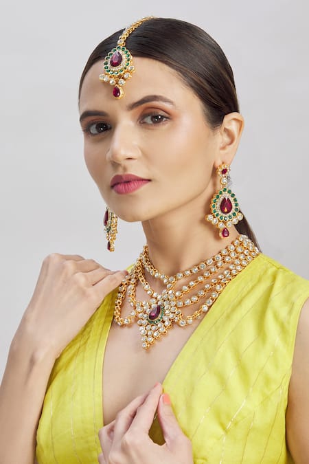 Samyukta Singhania Multi Strand Necklace Set 