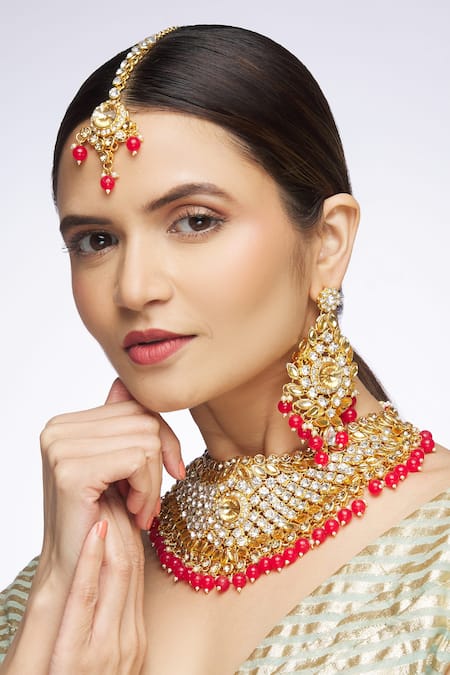 Anisha Bib Necklace Set – Indiatrendshop