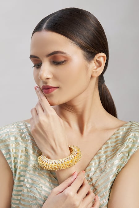 Moh-Maya By Disha Khatri Kundan Studded Ghungroo Kada 