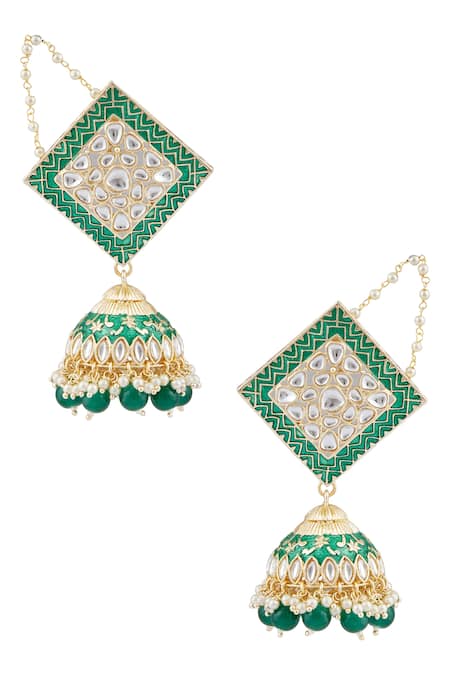 Moh-Maya by Disha Khatri Kundan Studded Jhumkas 