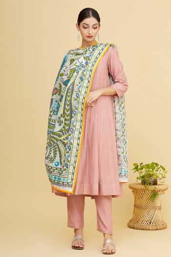 Buy Samyukta Singhania Blue Cotton Peacock Motif Phulkari Dupatta Online at Aza Fashions Buy_Samyukta Singhania_Blue Cotton Peacock Motif Phulkari Dupatta_Online_at_Aza_Fashions