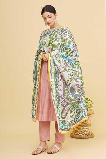 Buy Samyukta Singhania Blue Cotton Peacock Motif Phulkari Dupatta at Aza Fashions Buy_Samyukta Singhania_Blue Cotton Peacock Motif Phulkari Dupatta_at_Aza_Fashions