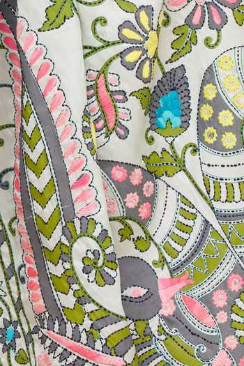 Samyukta Singhania Blue Cotton Peacock Motif Phulkari Dupatta at Aza Fashions Samyukta Singhania_Blue Cotton Peacock Motif Phulkari Dupatta_at_Aza_Fashions