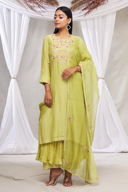 Made in Pinkcity Embroidered Kurta Set 