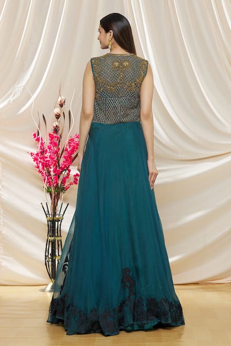 Neha Khullar Floral Embroidered Gown 