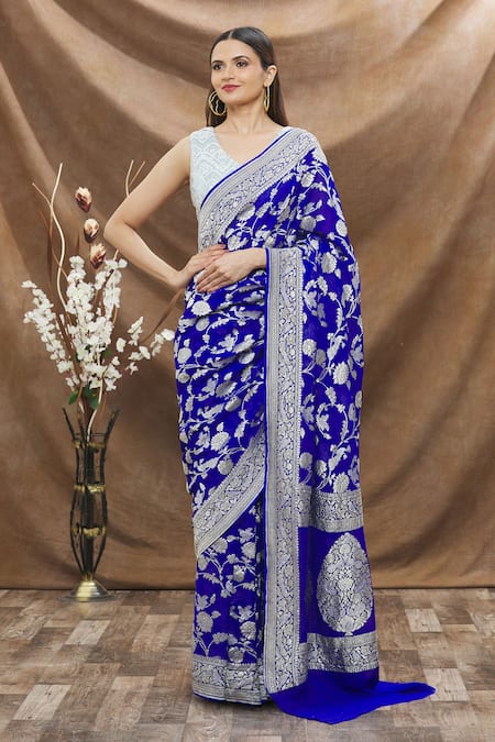 Royal Blue Elegance Silk Saree