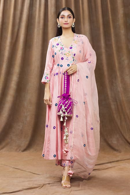 Surbhi Shah Floral Embroidered Potli 