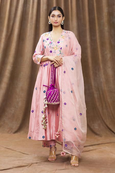 Surbhi Shah Floral Embroidered Potli 