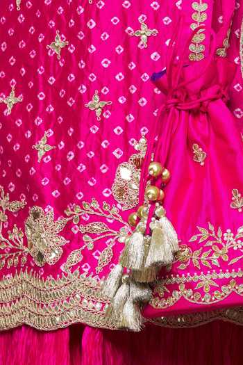 Shop_Surbhi Shah_Pink Embroidery Floral Potli _Online_at_Aza_Fashions