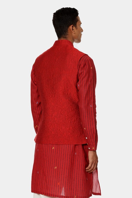 Satya Paul Bright Embroidered Bundi 