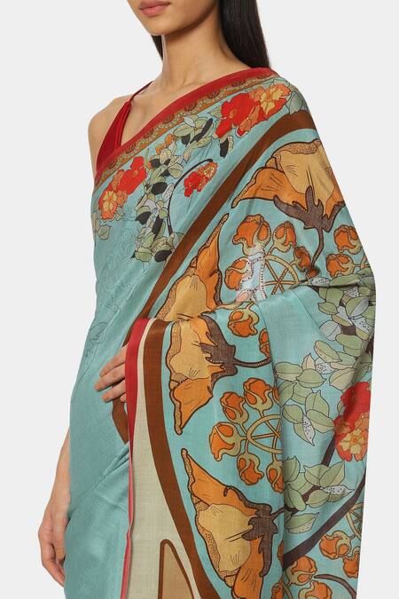 Used Silk Printed Saree Craft Dress making Running Fabric Casual Woman Old  Sari | eBay