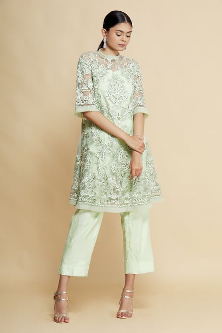 Bhairavi Jaikishan Embroidered Kurta & Pant Set 