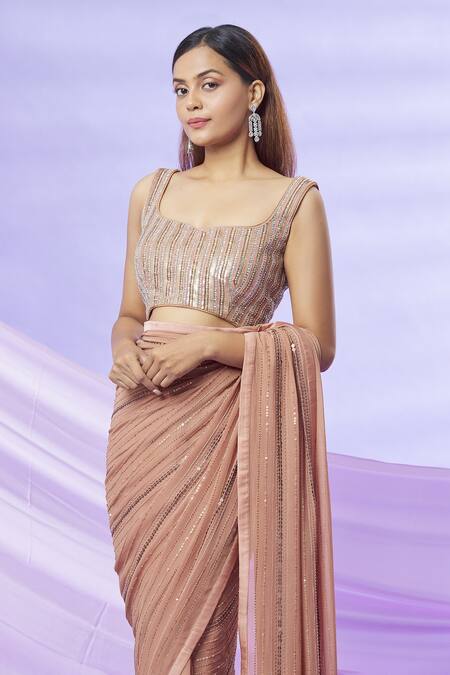 Buy Yoshita Couture Beige Satin, Shantoon, Bag- , Blouse - Karina Embroidered Online at Aza Fashions Buy_Yoshita Couture_Beige Satin, Shantoon, Bag- , Blouse - Karina Embroidered _Online_at_Aza_Fashions