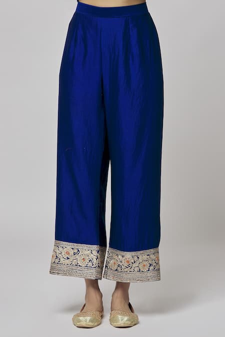 Shop Surbhi Shah Blue Organza, Silk Tassels, Embroidery Kurta Set With Scallop Border Dupatta Online at Aza Fashions Shop_Surbhi Shah_Blue Organza, Silk Tassels, Embroidery Kurta Set With Scallop Border Dupatta _Online_at_Aza_Fashions