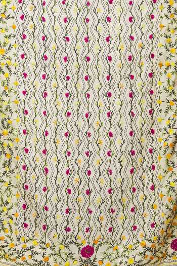 Shop_Naintara Bajaj_Multi Color Silk Embroidery Botanical Pattern Phulkari Dupatta_Online_at_Aza_Fashions