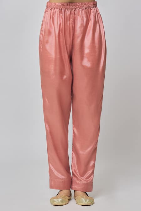 Naintara Bajaj Pink Georgette, Shantoon Embroidery, Butti And Flower Kurta Salwar Dupatta Set at Aza Fashions Naintara Bajaj_Pink Georgette, Shantoon Embroidery, Butti And Flower Kurta Salwar Dupatta Set _at_Aza_Fashions