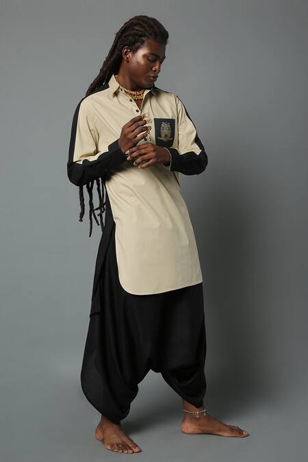 House Of Three Beige Cotton Linen Plain Skanda Dhoti Pant Online at Aza Fashions House Of Three_Beige Cotton Linen Plain Skanda Dhoti Pant _Online_at_Aza_Fashions