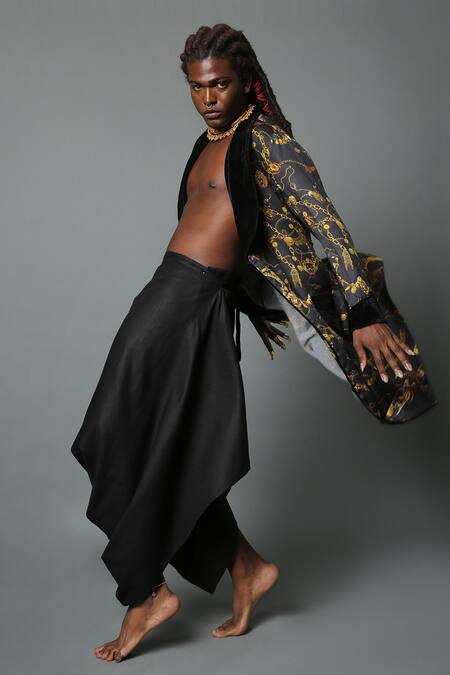 Buy House Of Three Beige Cotton Linen Plain Skanda Dhoti Pant Online at Aza Fashions Buy_House Of Three_Beige Cotton Linen Plain Skanda Dhoti Pant _Online_at_Aza_Fashions