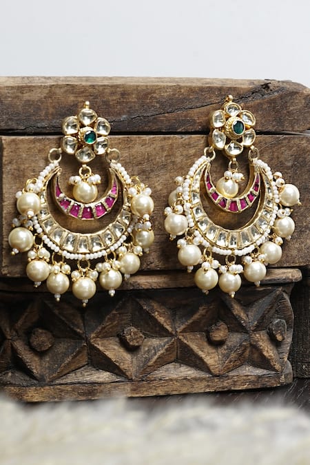 Discover more than 235 kundan chand bali earrings best