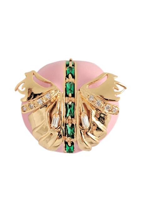 Buy Outhouse Gold Plated Crystals Papilio Button Stud Earrings Online at Aza Fashions Buy_Outhouse_Gold Plated Crystals Papilio Button Stud Earrings _Online_at_Aza_Fashions