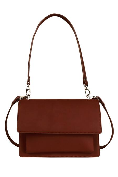 The House Of Ganges_Purple Gigi Vegan Leather Satchel With Sling_Online_at_Aza_Fashions