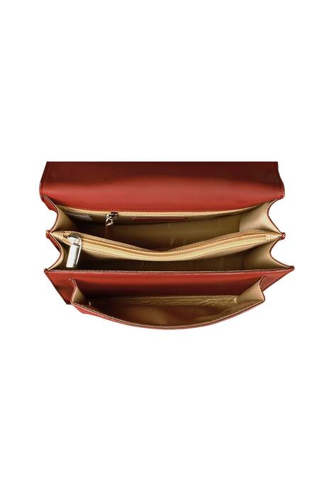 Shop_The House Of Ganges_Purple Gigi Vegan Leather Satchel With Sling_Online_at_Aza_Fashions