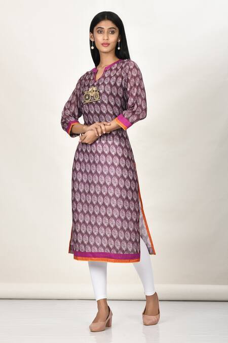 Khwaab by Sanjana Lakhani Cotton Silk Printed Kurta 