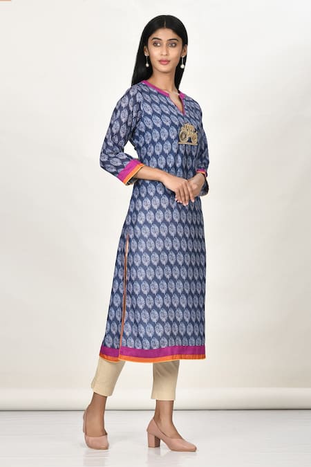 Khwaab by Sanjana Lakhani Leaf Print Kurta 