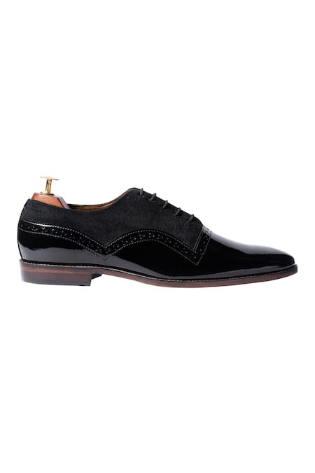 Artimen Black Velvet Derby Shoes Online at Aza Fashions Artimen_Black Velvet Derby Shoes _Online_at_Aza_Fashions