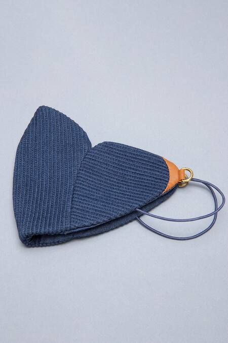 Ampm_Blue Denim Face Mask Single Pc_at_Aza_Fashions