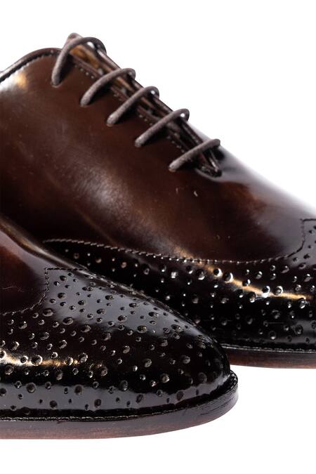 Shop Artimen Brown Handcrafted Brogue Oxfords Online at Aza Fashions Shop_Artimen_Brown Handcrafted Brogue Oxfords _Online_at_Aza_Fashions