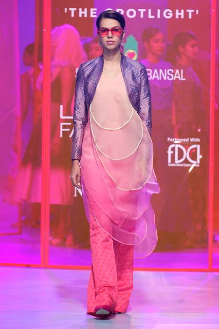 Buy Siddhartha Bansal Purple Silk, Taffeta Open Neck Bolero Geometric Print Jacket Online at Aza Fashions Buy_Siddhartha Bansal_Purple Silk, Taffeta Open Neck Bolero Geometric Print Jacket_Online_at_Aza_Fashions