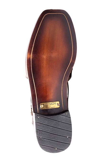 Buy Artimen Brown Plain Handcrafted Embroidered Peshawaris Online at Aza Fashions Buy_Artimen_Brown Plain Handcrafted Embroidered Peshawaris _Online_at_Aza_Fashions