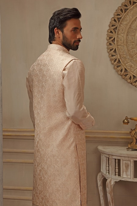 Vanshik Embroidered Jacket & Kurta Set 
