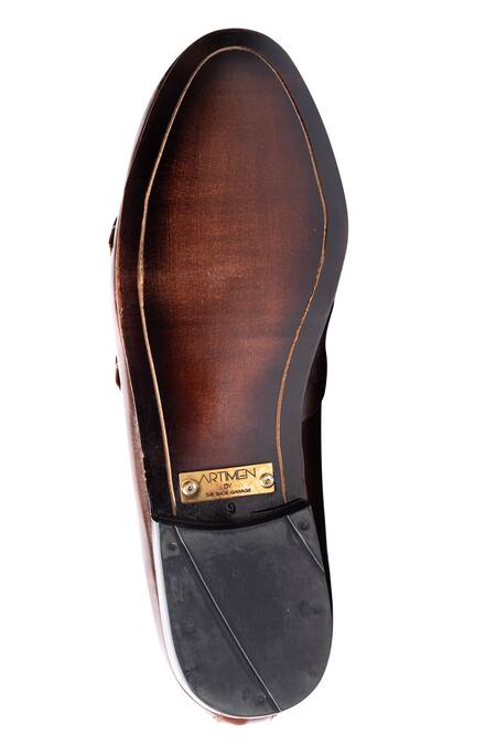 Buy_Artimen_Blue Plain Handcrafted Double Monk Loafers _Online_at_Aza_Fashions