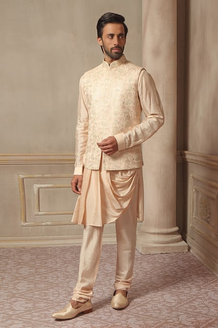 Vanshik Embroidered Bundi & Cowl Kurta Set 