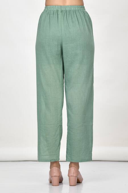 Khwaab By Sanjana Lakhani_Green Floral Embroidered Anarkali Pant Set_at_Aza_Fashions