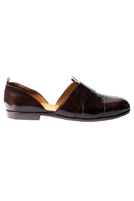 Artimen Brown Leather Handcrafted Sandals Online at Aza Fashions Artimen_Brown Leather Handcrafted Sandals _Online_at_Aza_Fashions