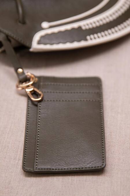 Buy_Ampm_Green Cut Work Nyla Bucket Bag_Online_at_Aza_Fashions