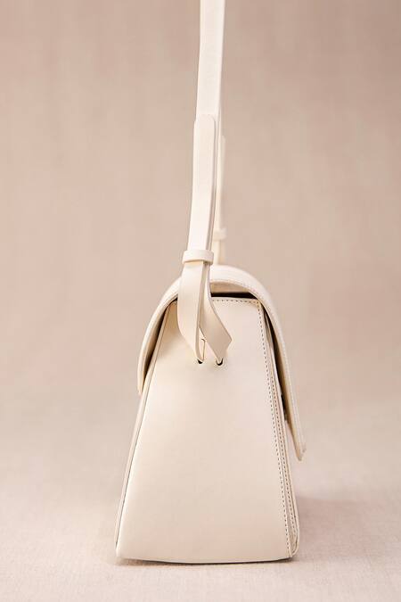 Shop_Ampm_White Embroidery Naia Structured Shoulder Bag_Online_at_Aza_Fashions
