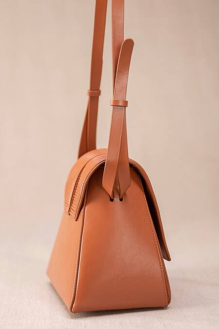 Shop_Ampm_Brown Embroidery Naia Shoulder Bag_Online_at_Aza_Fashions