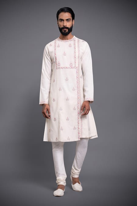 Raghavendra Rathore Jodhpur Cotton Embroidered Kurta 