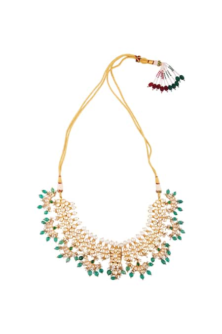 Kista Green Kundan Choker Style Necklace