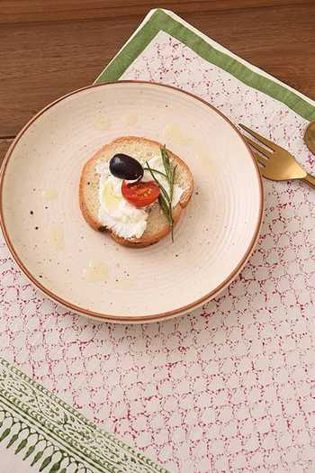 Buy_Inheritance India_Pink Cotton Hand Block Print Table Mats Set Of 12_Online_at_Aza_Fashions